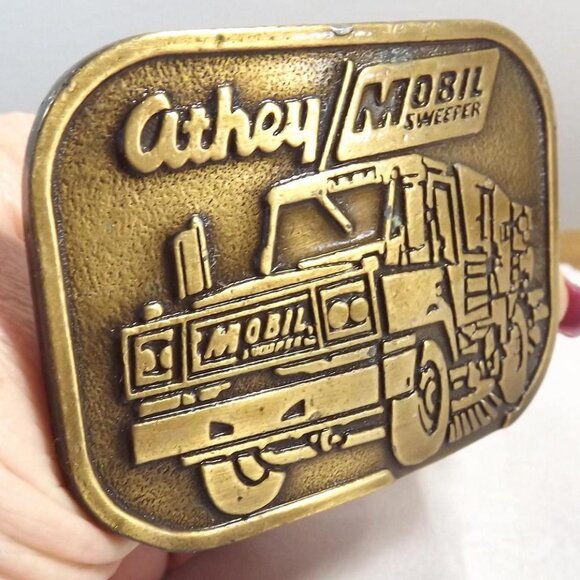 Athey MOBIL Sweeper Distressed Belt Buckle - Picture 5 of 10